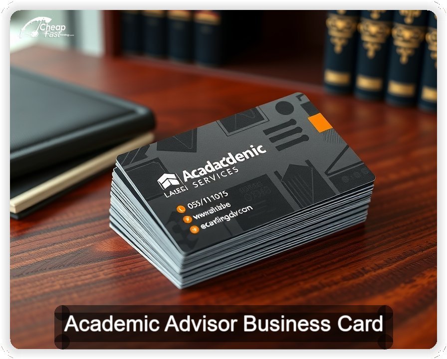Academic Advisor business card design sample