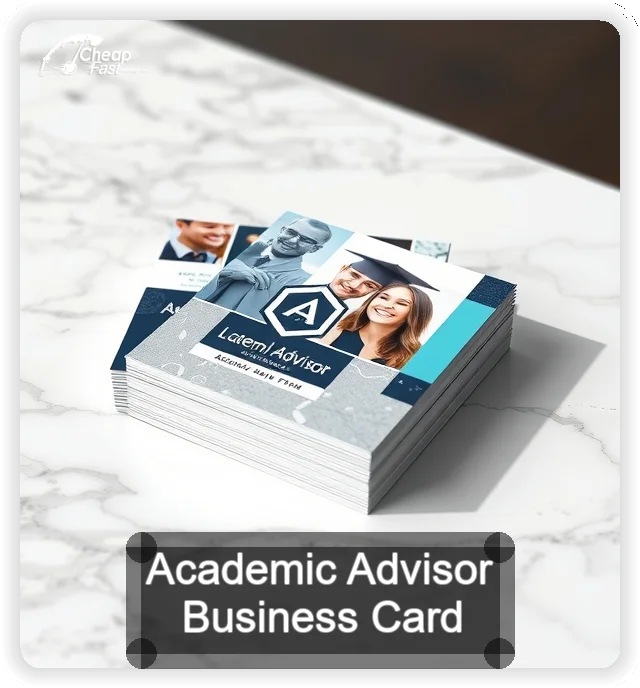 Academic Advisor business card design sample