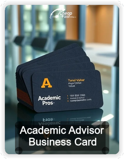 Academic Advisor business card design sample