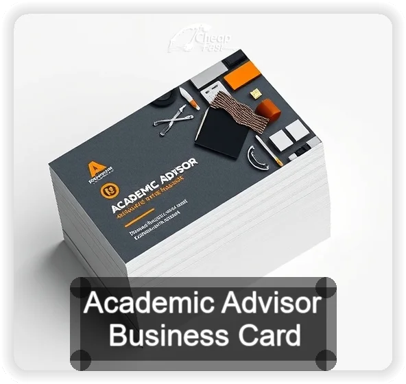 Academic Advisor business card design sample