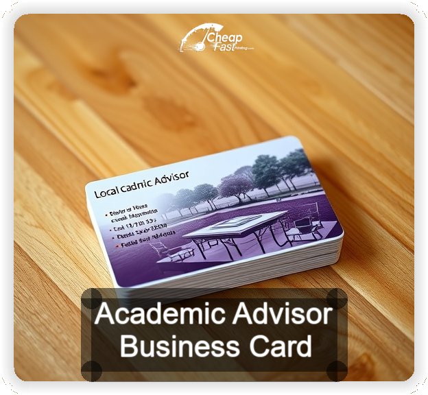 Academic Advisor business card design sample