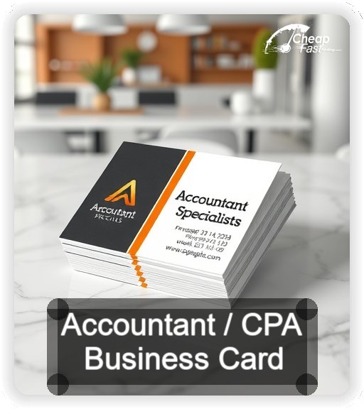 Accountant Cpa business card design sample