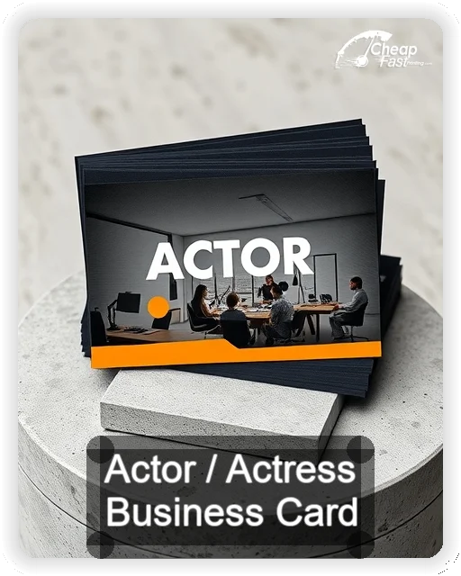 Actor Actress business card design sample