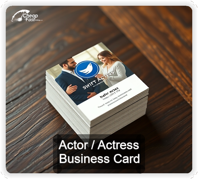 Actor Actress business card design sample