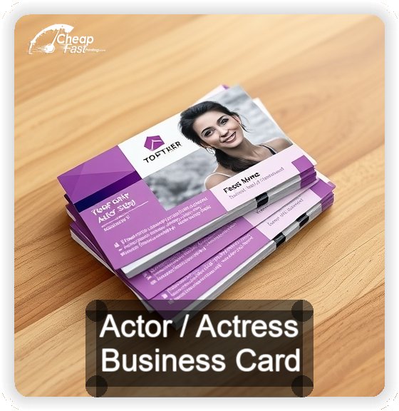 Actor Actress business card design sample