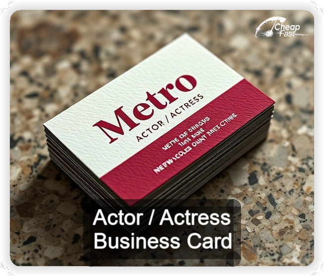 Actor Actress business card design sample