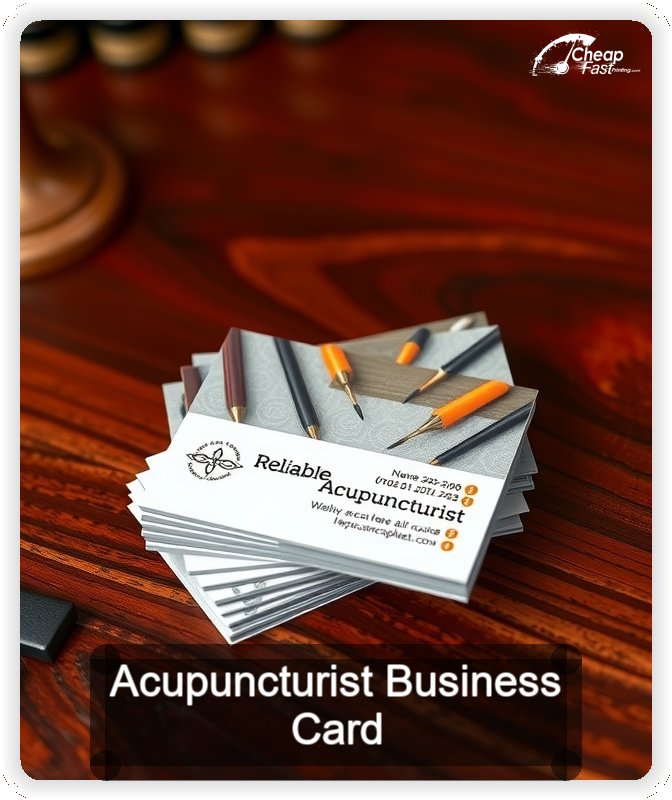 Acupuncturist business card design sample
