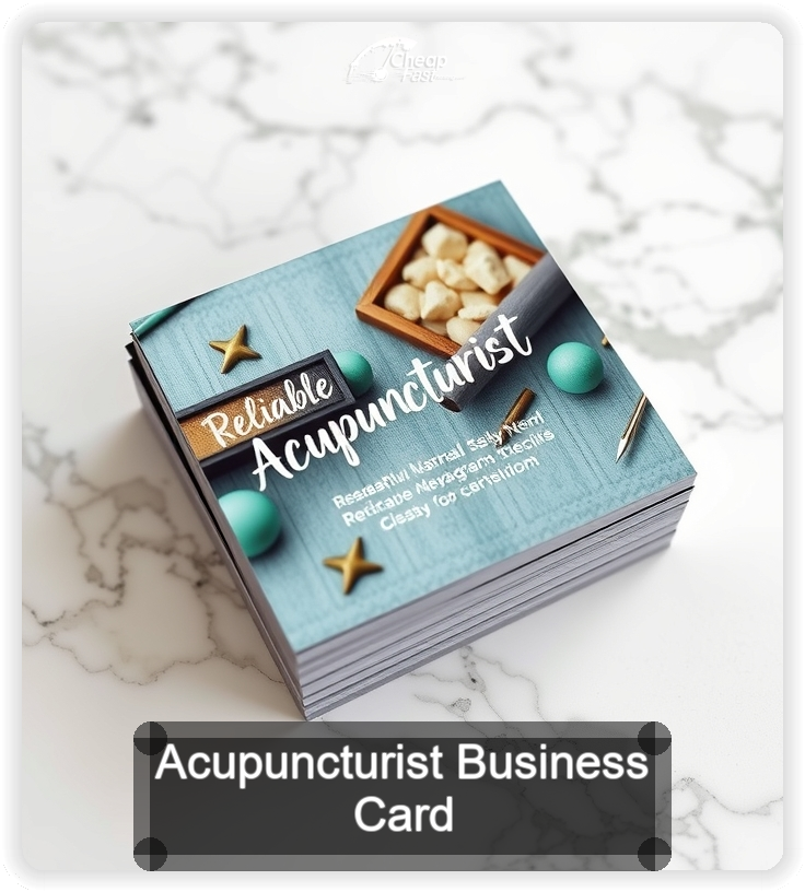 Acupuncturist business card design sample