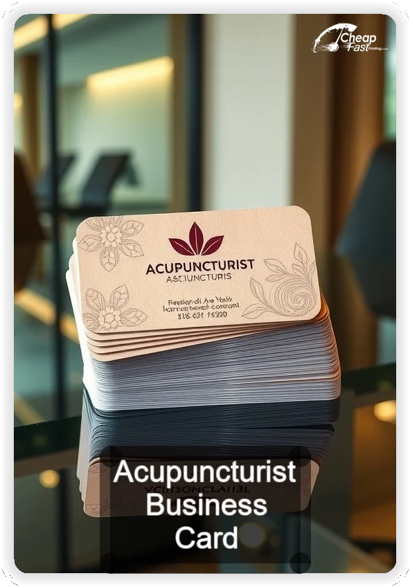 Acupuncturist business card design sample