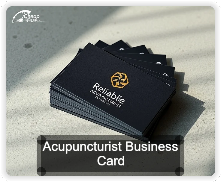 Acupuncturist business card design sample