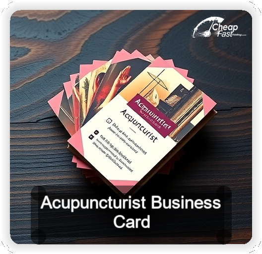 Acupuncturist business card design sample