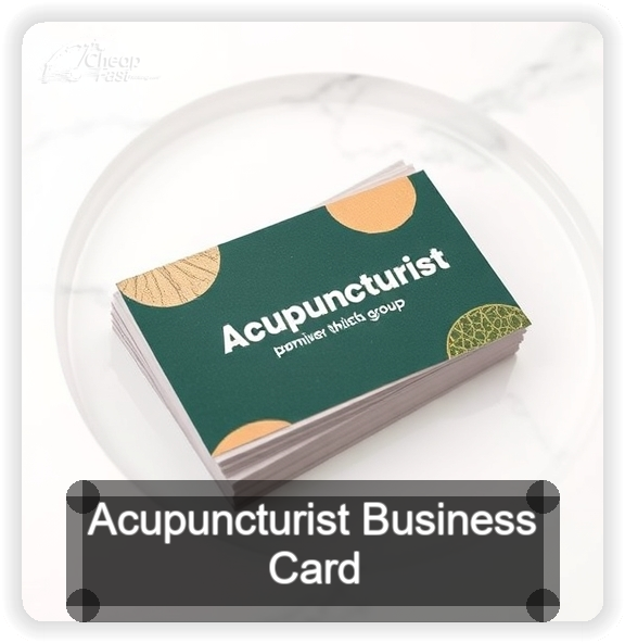 Acupuncturist business card design sample