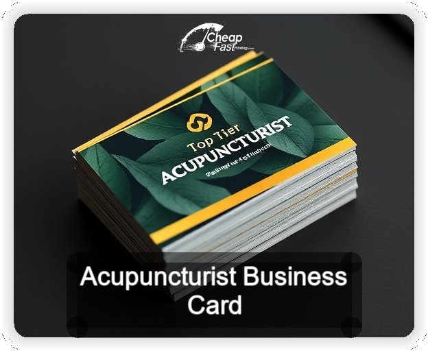 Acupuncturist business card design sample