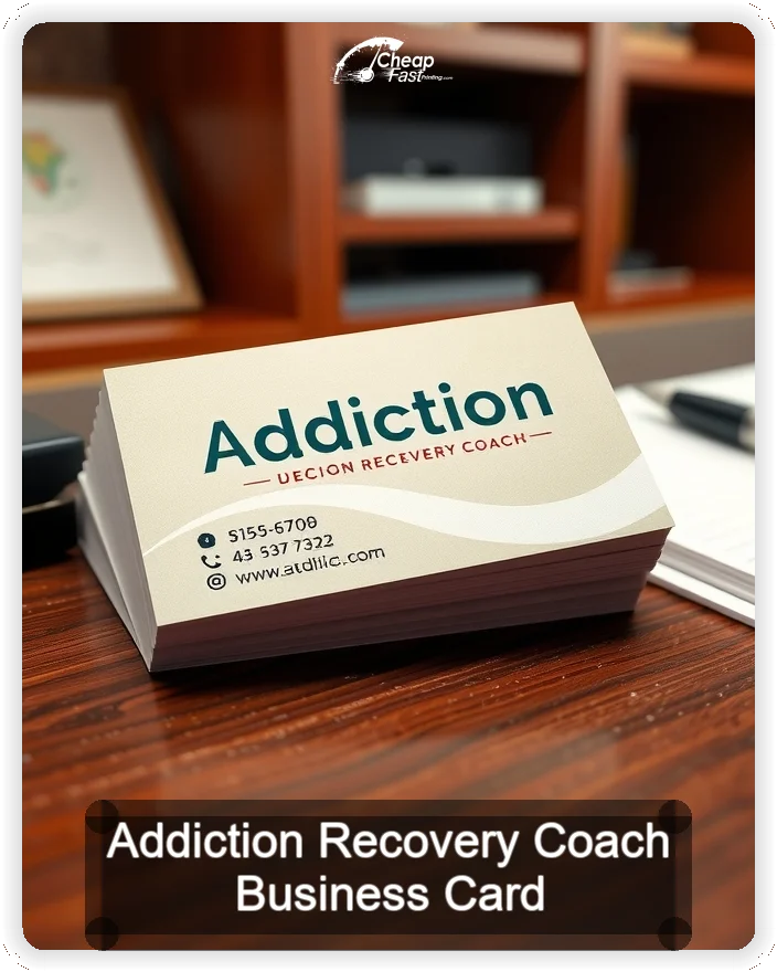 Addiction Recovery Coach business card design sample
