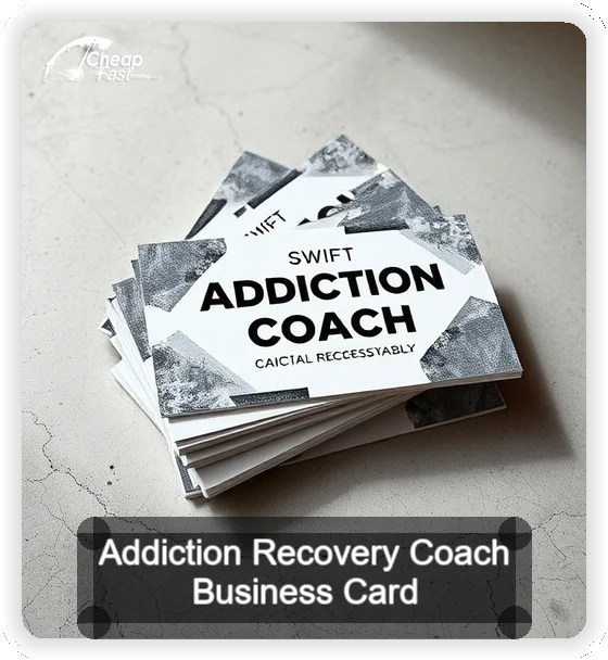 Addiction Recovery Coach business card design sample