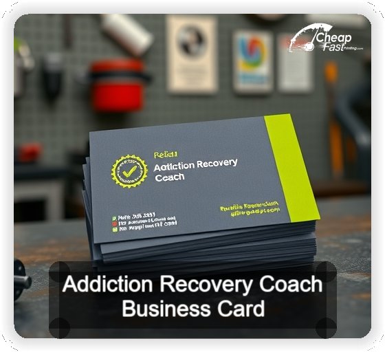 Addiction Recovery Coach business card design sample