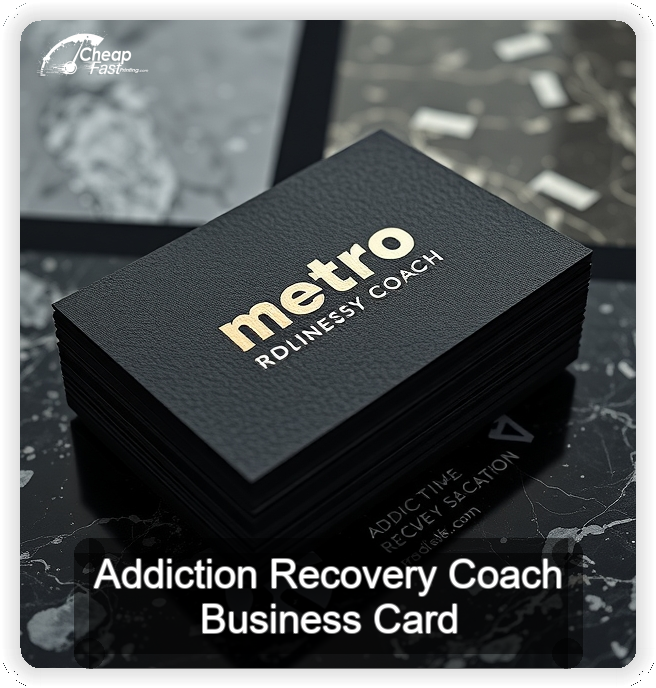 Addiction Recovery Coach business card design sample