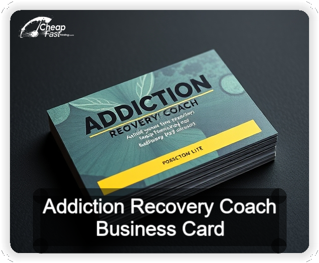 Addiction Recovery Coach business card design sample