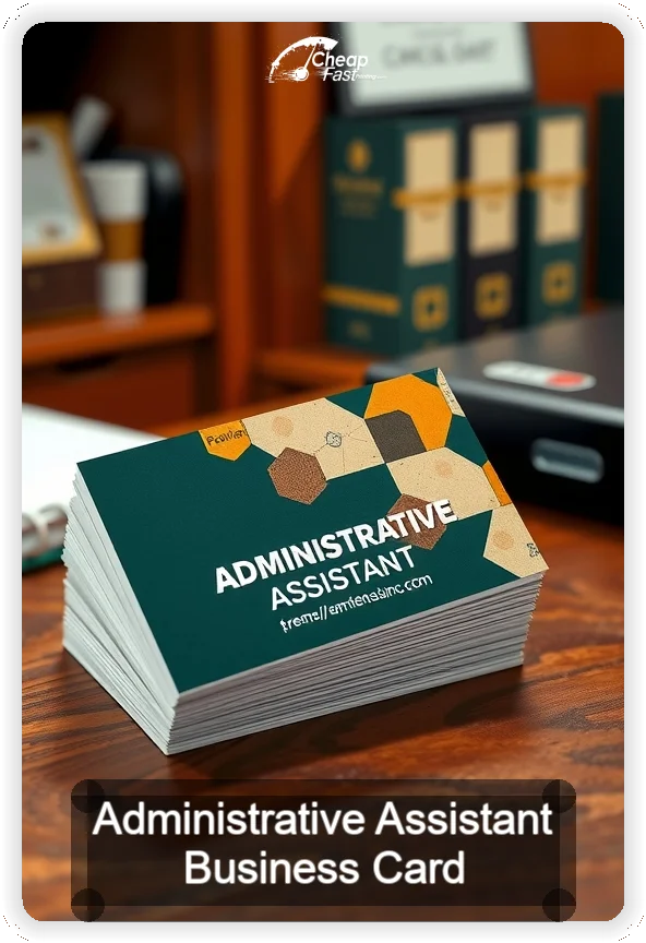 Administrative Assistant business card design sample