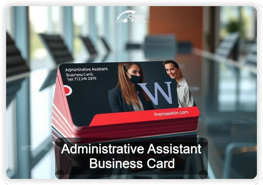 Administrative Assistant business card design sample