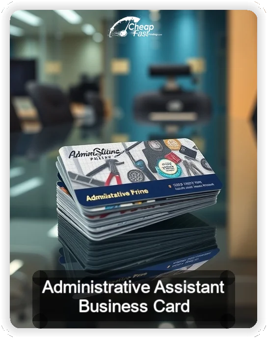 Administrative Assistant business card design sample