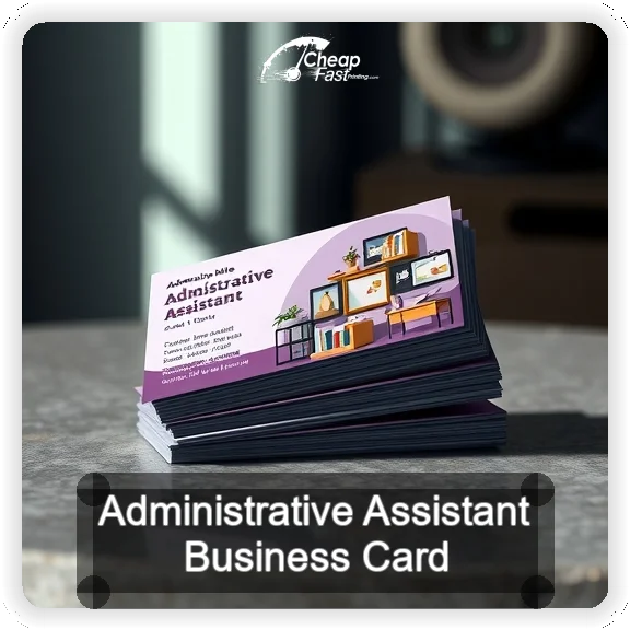 Administrative Assistant business card design sample