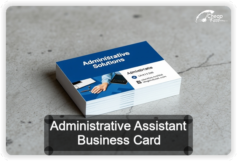 Administrative Assistant business card design sample