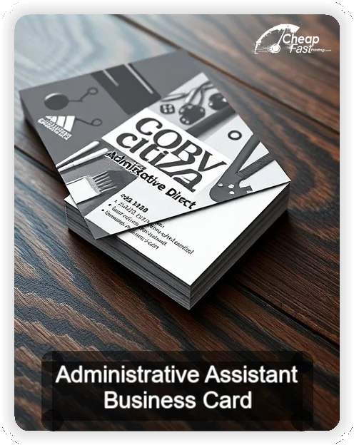 Administrative Assistant business card design sample