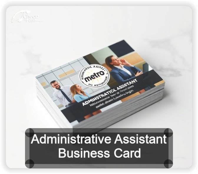 Administrative Assistant business card design sample