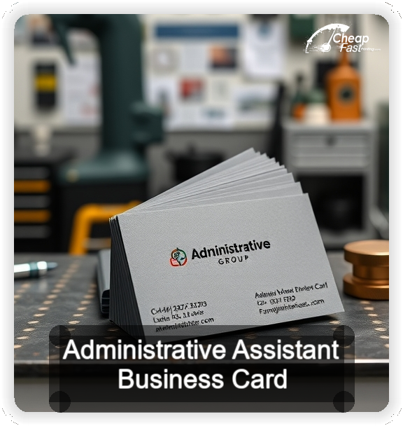 Administrative Assistant business card design sample