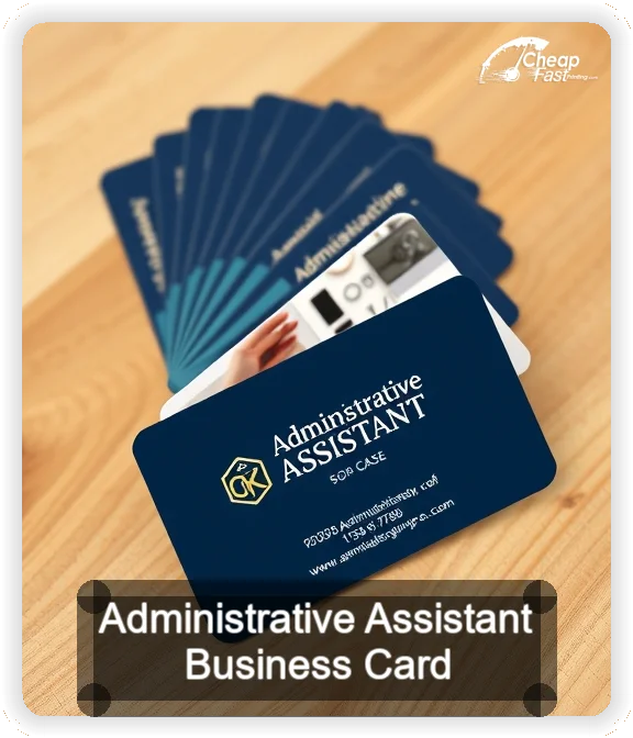 Administrative Assistant business card design sample
