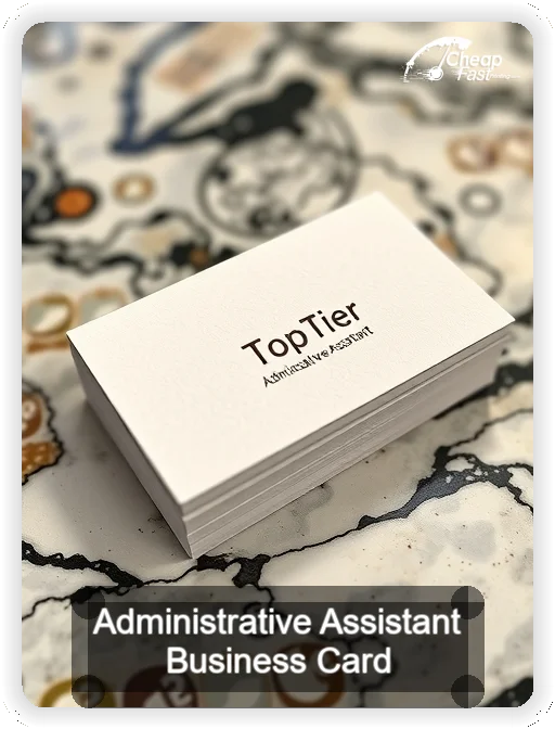Administrative Assistant business card design sample