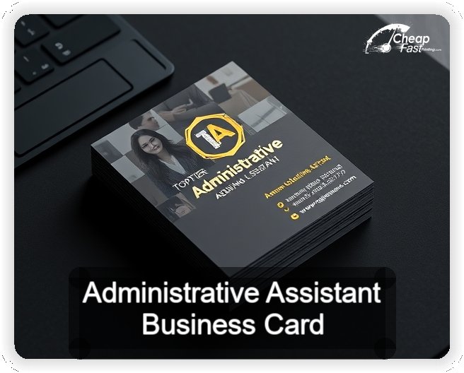 Administrative Assistant business card design sample