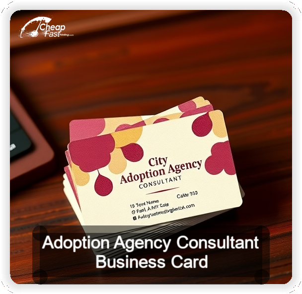 Adoption Agency Consultant business card design sample