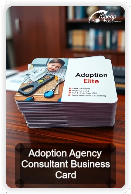 Adoption Agency Consultant business card design sample