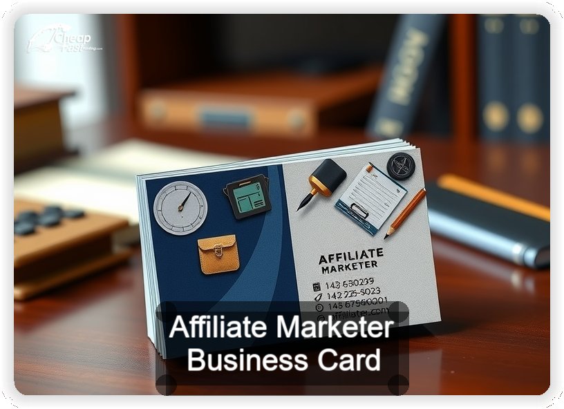 Affiliate Marketer business card design sample