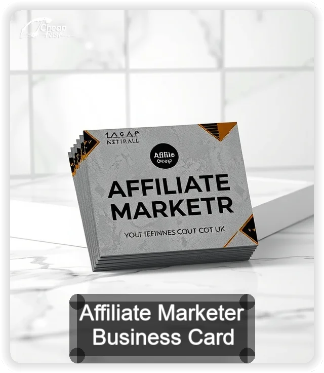 Affiliate Marketer business card design sample
