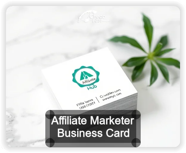 Affiliate Marketer business card design sample