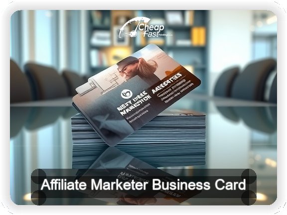 Affiliate Marketer business card design sample