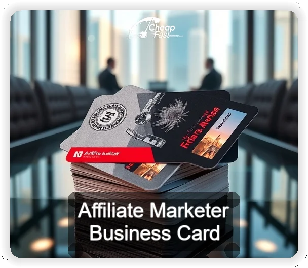 Affiliate Marketer business card design sample