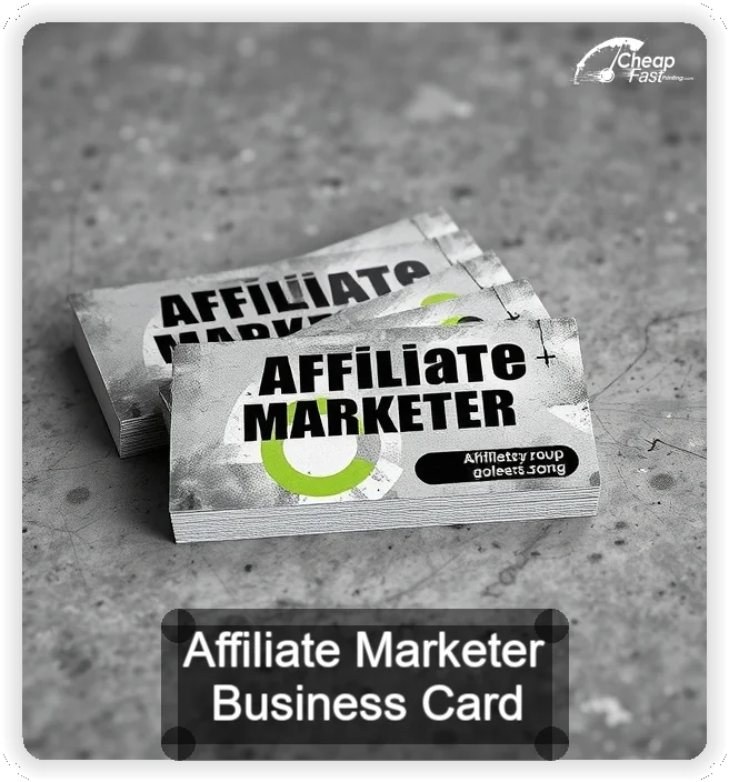 Affiliate Marketer business card design sample