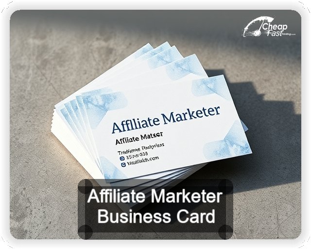 Affiliate Marketer business card design sample