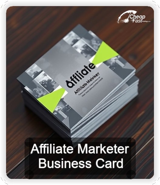 Affiliate Marketer business card design sample