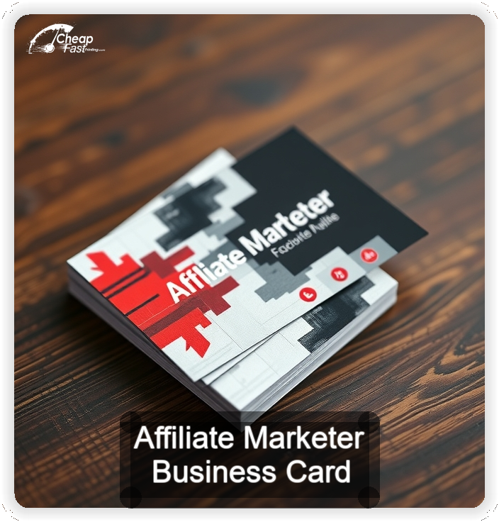 Affiliate Marketer business card design sample