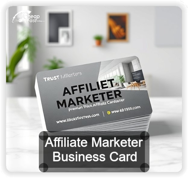 Affiliate Marketer business card design sample