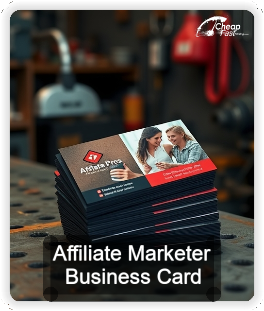 Affiliate Marketer business card design sample