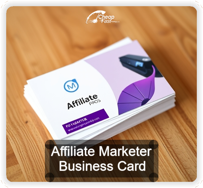 Affiliate Marketer business card design sample