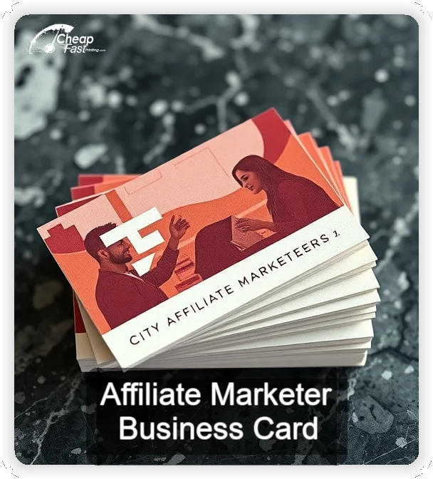 Affiliate Marketer business card design sample