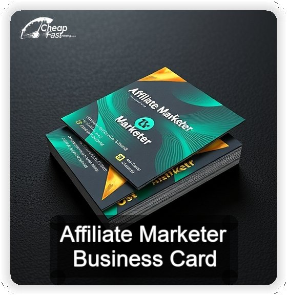 Affiliate Marketer business card design sample
