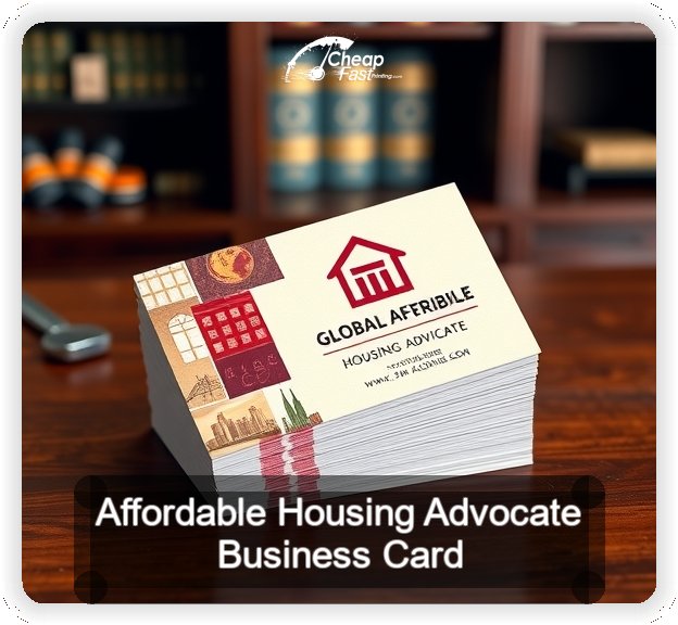 Affordable Housing Advocate business card design sample